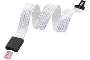 LANMU Micro SD to Micro SD Card Extension Cable Memory Card Adapter Extension for Mini 3D Printer/Anet A8 / Car GPS Compatible with Raspberry Pi, Sandisk(48CM/1.57FT)