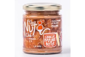 Crema de avellana crujiente | The Nut Club | Sin azúcar añadido ni cacahuete |100% natural. Sin aceite de palma. 100% avellana | Textura crujiente