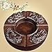 Produktbild Aschenbecher rund Lucky Glyph Ebenholz Mahagoni geschnitzt (16 * 16 * 5cm) Rollsnownow