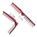 Small Travel Folding Plastic Dual Wine Red Hair Brush Comb