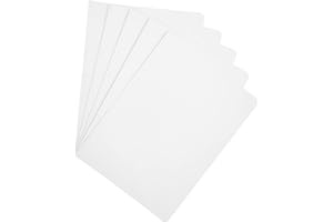 Raylu Paper® - Pack de 25 Subcarpetas de cartulina para documentos, con agujeros para fastener y colores vivos. Carpetas de cartulina kraft gruesa de 200g (Blanco, A4)