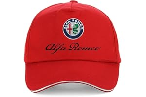 GRFIT Unisex Adjustable Cotton Baseball Cap for Alfa Romeo Giulia Stelvio Giulietta 159 147 156 Team Car Logo Flat Cap