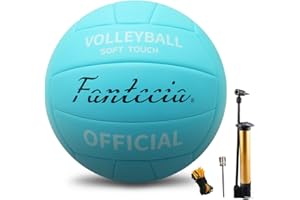 Fantecia Ballon de volleyball pour la plage, la piscine et l'entraînement, le volleyball taille 5 avec pompe