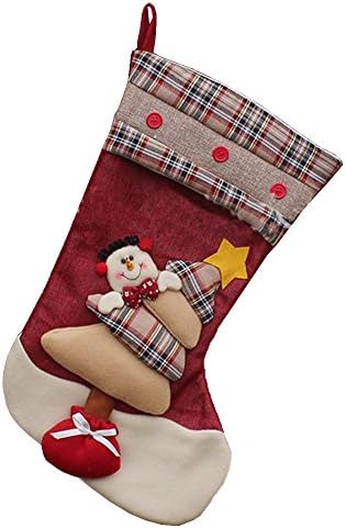 Christmas Decorations Santa Claus Pendant Christmas Socks Stockings Christmas Candy Bags,Snowman