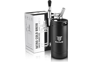 TMCRAFT 128oz Nitro Cold Brew Macchina da caffè in acciaio inox Stout Cream Rubinetto & Valvola di scarico della pressione, Barile di caffè azoto