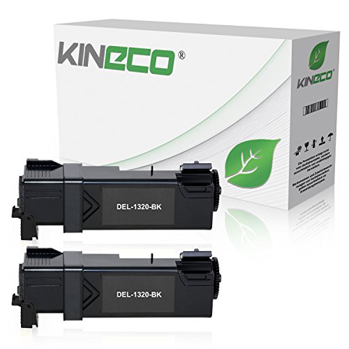 2 Toner kompatibel zu Dell 1320c 1320cn - 593-10258 - Schwarz je 2.000 Seiten