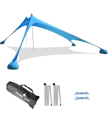 Tente Pop-up Plage SUN NINJA 300x300cm - Protection UV UPF50+ - Résistante Vent/eau - Sac Transport Inclus