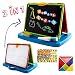 Produktbild deAO 2-in 1 Klapp-und tragbare Tischstaffelei/ Kreide-und magnetisches Whiteboard in Einem für Kinder – Tafelset enthält Kreiden und Magnete