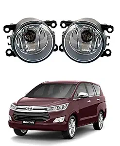 Caro Manic Car Fog Lamp Lights Compatible with Innova Crysta 2019, Black (Set of 2 Pcs)