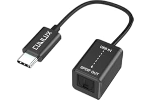 Nadajnik Cubilux USB C do SPDIF, jednokierunkowy adapter wyjścia audio typu C do optycznego z 192 KHz/24 bity do MacBook Pro/Air, laptopa, komputera