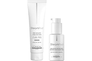 Steampod | Sérum Concentré Haute Définition | Double Action : Protection et Définition des Pointes |Utilisation Optimale avec un lisseur Steampod | 50 ml | L'Oréal Professionnel
