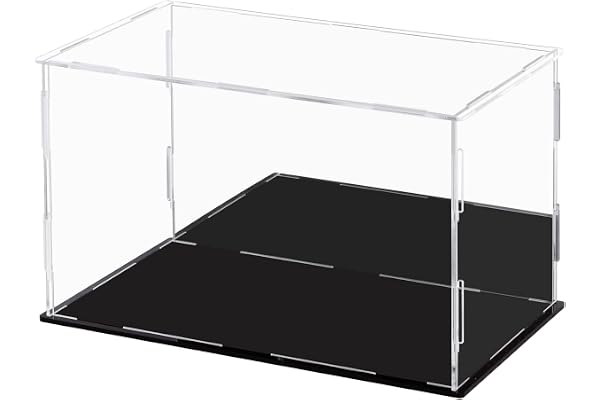 Ecoseao Vitrine en Acrylique avec Miroir, Boîte de Rangement Transparente pour Figurines d'action, Objets de Collection, Stockage à Domicile (25x15x15cm)