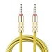 Produktbild Lilware Metal Geflochtenes Audio 3.5mm Kabel mit Metall überzogener Jack - 3.5mm bis 3.5 Millimeter Audio AUX Cord - Gold