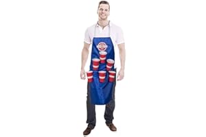 ootb - Beer Pong Kitchen Apron, 80 x 50 cm, with 4 Balls and 6 Glasses, for Approx. 450 ml, 78/83072