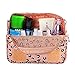 Women Lady Flower Pattern Zipper Multi-funtion Toiletry Bag Container Travel Case Makeup Box