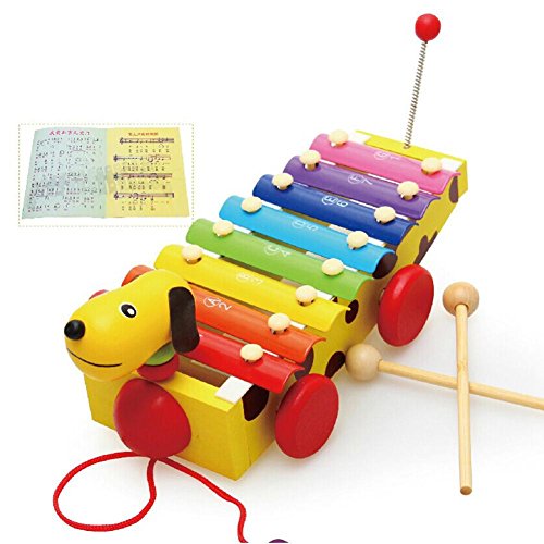 Preisvergleich Produktbild nemacki Wooden Octave Puppies Ziehstil Handschlag Klavier Glockenspiele