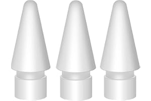 Amtake Replacement Tips for Apple Pencil 2nd Gen & 1st Gen - [3 Pack] High Sensitivity Apple Pencil Nibs Replacement iPencil Tips for iPad Pro 11 inch 10.5 inch 12.9 inch 9.7 inch (White)
