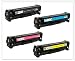 Produktbild 4x Original HP Toner CF400A CF403A 201A für HP Color Laserjet Pro M 252 DW - Black, Cyan, Magenta, Yellow - Leistung: BK ca. 1500 Seiten / Farben ca. 1400 Seiten/5%