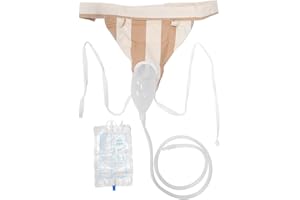 CRYFOKT Orinatoio Portatile, Raccoglitore di Urina in Silicone con 1 Catetere per Urina Borsa Catetere Esterno per Uomo Dispositivo di Minzione per Orinatoio Indossabile Borse per Catetere Urina Comfort Fit P