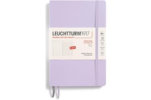LEUCHTTURM1917 370653 Agenda semanal y cuaderno de notas Paperback (B6+) 2025, tapa blanda, morado, inglés