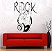 Produktbild Lvabc 46X57 Cm Musik Wandaufkleber Beliebte Wand Vinyl Musik Kopfhörer Rock Sign Garantierte Qualität Aufkleber