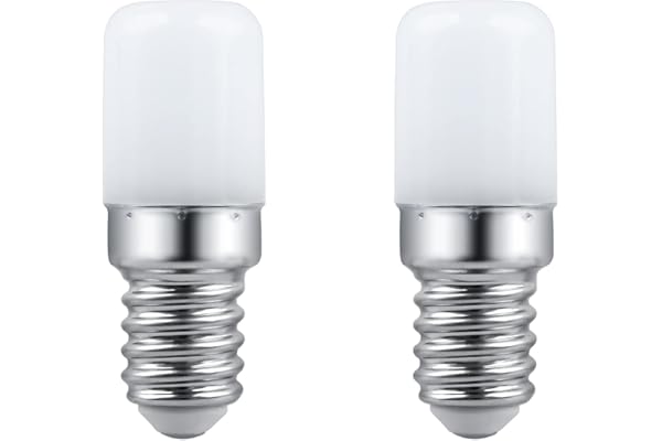 SCNNC Ampoule LED E14 T18 Frigo AC230V 3W, 300LM Blanc Froid 6000K, Non Dimmable, Équivalent 30W Incandescent, Ampoule E14 LED pour Réfrigérateur, Lampe à Sel, Machine à Coudre, Veilleuse, 2 Unité