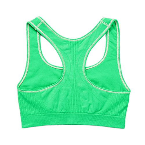 Lapasa Damen Yoga Sport-BH, Nahtlos, Racerback, Push Up ohne Bügel, Sport Bustier, mittlerer Halt für Yoga und Fitness-Training, geschmeidig und luftig, L008 - 4