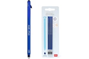 AFK Penna Gel Cancellabile Shark Squalo Inchiostro blu + Kit 3 Ricariche Refill blu Legami Per bambina