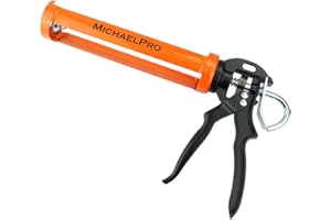 MichaelPro MP013005 Professional Drip-Free Caulking Gun with 12:1 Thrust Ratio, 10oz Anti-Drip Caulk Gun, Silicone Applicator Gun, Sealant Gun