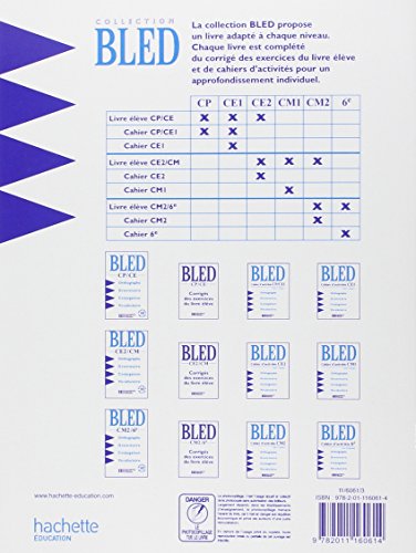 Book's Cover of Bled, cahiers d'activités CP-CE1. Cycle 2, niveau 2