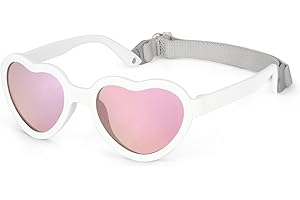 Hifot Polarisées Lunettes de Soleil Bébé Fille Garçon Anti UV400 Bébé Lunettes de Soleil Monture en Caoutchouc Flexible Lunettes de Mixte pour 0-3 Ans Enfant