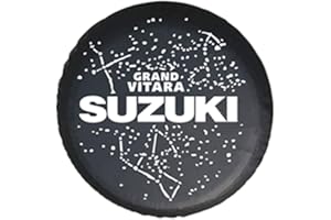 LAUTO Cubierta para Rueda de Repuesto Adecuada para 4WD Suzuki SX4, Grand Vitara, Isuzu Amigo, Rodeo, Axiom - Funda Protectora de PVC para Neumático, No 3, 14''