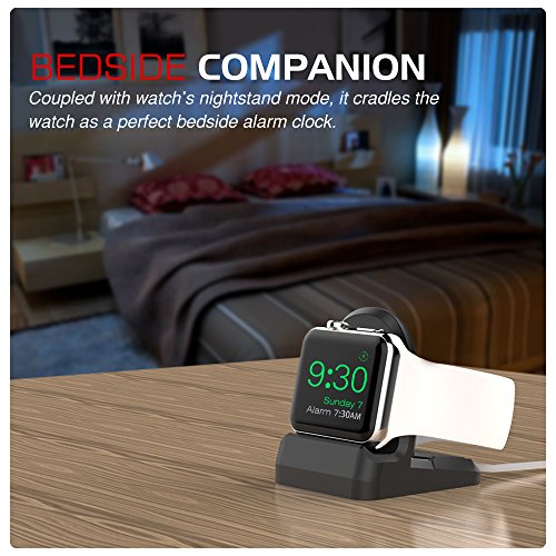 MoKo Apple Watch Serie 1 2 Soporte - Port til Antideslizante Base de Carga Resistente-Ara azos TPU Charging Dock con Ranura de Alambres Compatible con para Apple Watch 38mm 42mm 2015 2016 Negro reviews MoKo Apple Watch Serie 1 2 Soporte - Port til Antideslizante Base de Carga Resistente-Ara azos TPU Charging Dock con Ranura de Alambres Compatible con para Apple Watch 38mm 42mm 2015 2016 Negro