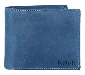 Relish PU Artificial Leather Blue Denim Wallet for Mens, Boys