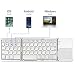 Produktbild Mengen88 Kabellose Bluetooth-Tastatur, dreifach klappbare Tastatur mit Touchpad für mehrere Geräte, für Laptop/Desktop/Smartphone/Tablet - 64-Tasten,White