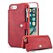 Produktbild Aearl iPhone 8 Plus Hülle ,iPhone 7 Plus Leder Brieftasche Multifunktional Reißverschluss Retro Wallet mit Karte Halter,Apple iPhone 7 Plus 8 Plus Flip Folio Cover und Standfunktion Karteneinschub Magnetverschluss Shockproof Handyhülle,