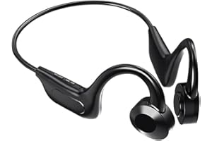 GENERIC Bone Conduction Headphones - Wireless Bluetooth Open-Ear Earphones with Mic - Long Battery Life Headphone - Waterproof Sports Headset for Swimming, Running, Cycling, Driving, Gym