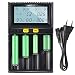 Produktbild LYPULIGHT Batterie Ladegerät Akku Ladegerät Universal LCD-Display 4 Schacht Plug Ladestation für NI-MH NiCd A AA AAA SC, 20700, 26650, 18650 Lithium-Ionen-Batterien mit EU-Adapter