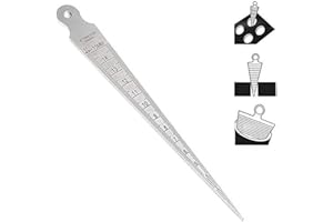 Bestgle Jauge Conique 1-15mm 1/32-5/8" Acier Inoxydable Jauge de Soudage Conique Inch Métrique Palpeur Métrique Trou Mesure Outil