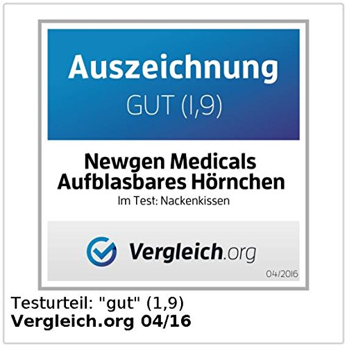 newgen medicals Aufblasbares Nackenhörnchen mit Fleece-Bezug - 5