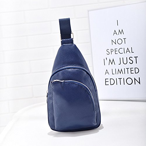 Outdoor-Freizeit-Sport paar einfache diagonale Schulter Mann Tasche Multi-Funktions Brust Pack Blue