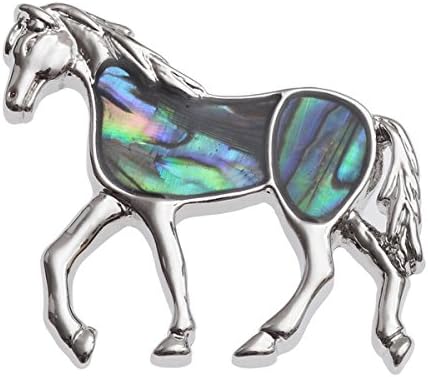 Tide Jewellery Inlaid Paua Horse Pony Brooch Pin