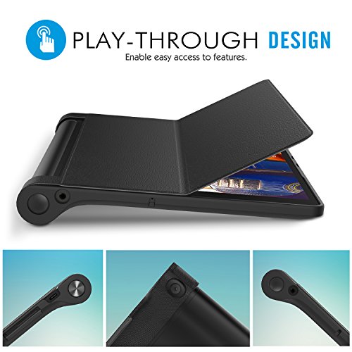 MoKo Lenovo YOGA Tab3 Plus 10.1 Hülle – Ultra Leightweight Slim Schutzhülle Smart Cover für Lenovo YOGA Tab 3 Plus (YT-X703F) 10.1 Zoll 2016, Schwarz (nicht für Yoga Tab 3 10.1) - 6