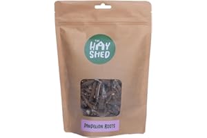 The Hay Shed Natural Dandelion Root Sticks – Crunchy Foraging Food, Dandelion Roots for Rabbits, Guinea Pigs, Hamsters, Chinchilla, Degus & More – High Fibre Small Pet Treats 250g