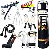 15 Pieces 5ft Heavy Filled Boxing Punch Bag Gloves Bracket Punching Gloves for Training Kickboxing MMA 100% Water Proof Bag