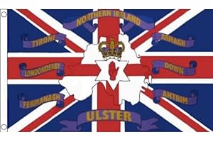 AZ FLAG - North Ireland 6 Counties Flag - 3x5 Ft - 100D Polyester North Irish county Banner with Two Metal Grommets - Fade Resistant - Vivid Colors - 3' x 5' Feet - 150x90 Cm