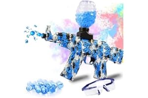 BuYou Gel Ball Blaster Fast Auto Blaster Electric with 31k Ammo for Adults Blue (Blue Camouflage) 14+ | Eyewear | Rechargeable | Garden | Outdoor Games Activities.