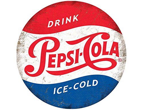 Pepsi Cola Drink IceCold Rund Cartel de Chapa Placa metal Estable plano Nuevo 30x30cm VS4771-1