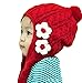 Demarkt Baby Girls Winter Warm Knitted Earflap Flowers Hats Caps Infant Beanie