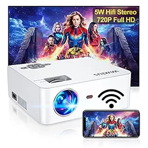 WiMiUS S2 WiFi Mini Projector 7000L HD Portable Phone Projector, 1920x1080P Support & 300
